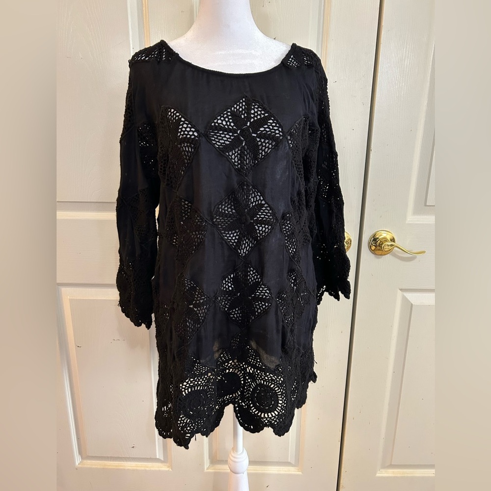Free People black lace top, Medium